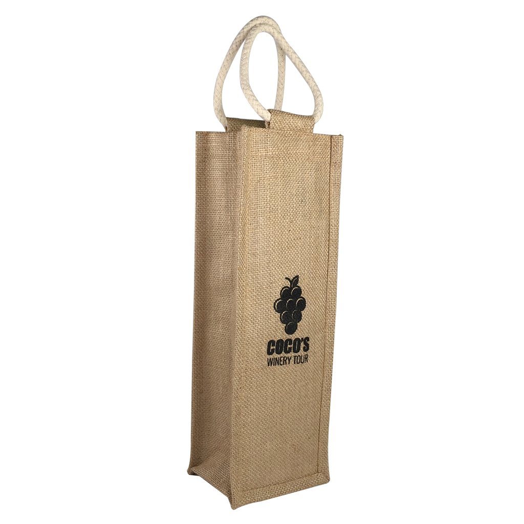 Stock Jute Wine Carrier-Single Bottle(SJB-13T) - greenpac.com.au