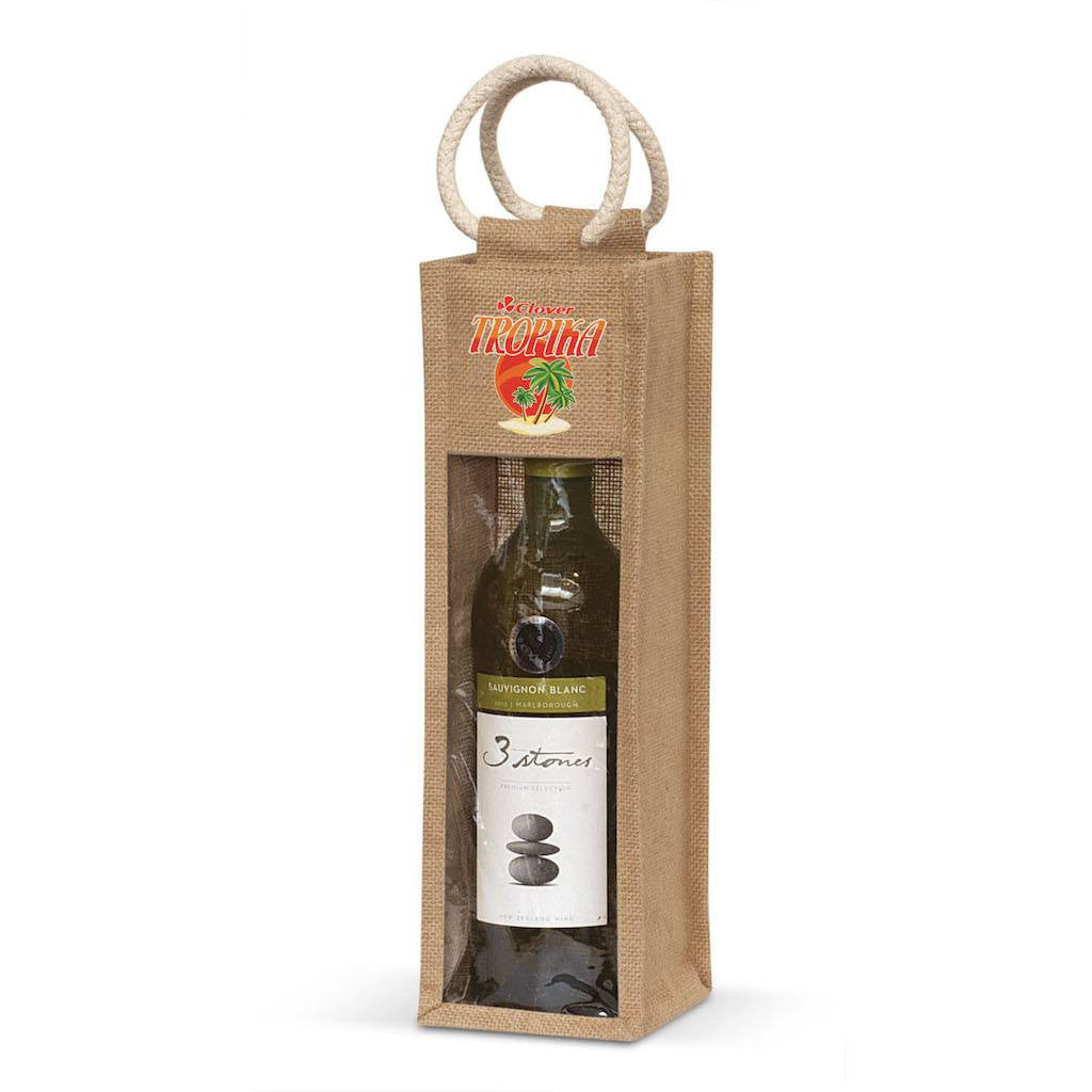 Stock Jute Wine Carrier With PVC(SJB-14T) - greenpac.com.au